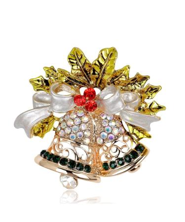 WIPPWER Pin Jewelry Gifts for Women Cute Inlaid Rhinestone Christmas Brooches for Women Creative Colorful Boots Snowman Pins Party Accessories Sweater Jewelry Brooches & Pins