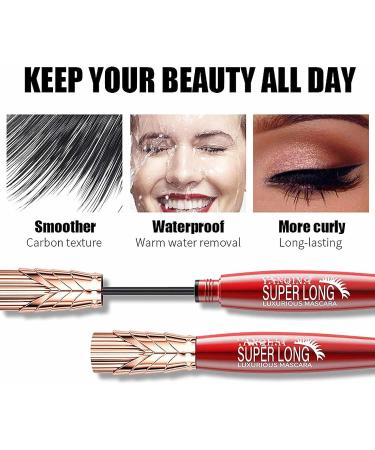 Yanqina Super Long Mascara 4d Waterproof and Sweat Proof Mascara Super Long Luxurious Mascara Stereo Lengthening Mascara Yanquina Drying and Not Sticky Mascara for Women 2pc - Buy Online on GoSupps.com