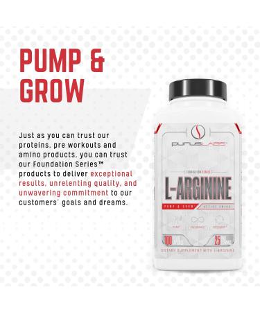 Purus Labs L-Arginine | Active Amino Acid for Endurance Pumps & Muscle Growth | Nitric Oxide Booster | 25 Servings 100 Veggie Capsules - International Shipping Available - Buy Online on GoSupps.com