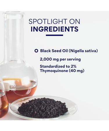 Research Verified Black Seed Oil - 60 Softgels - Boost Immunity, Support Digestion, Improve Respiratory Function - Cold-Pressed - 2% Thymoquinone (TQ) 1 - Buy Online on GoSupps.com