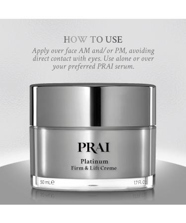 PRAI Beauty Platinum Firm and Lift Creme - Hydrating Face Moisturizer for All Skin Types Firming & Lifting 1.7 Oz - International Shipping Available - Buy Online on GoSupps.com