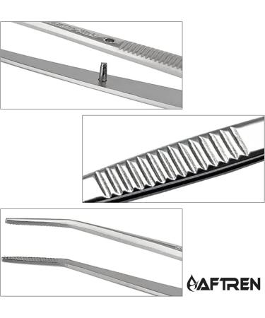 Precision Stainless Steel Tweezers with Serrated Jaws - 4.5 & 5.5 Inch Laboratory Tweezers for Firm Grip - Buy Online on GoSupps.com
