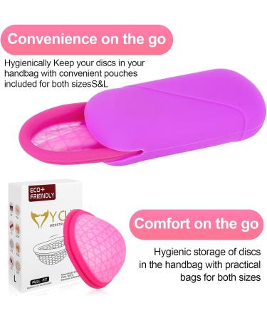 CTDMJ Menstrual Disc Set of 2 (S & L) + Storage Bag | Reusable Medical-Grade Silicone | Soft Period Disc | Feminine Hygiene Cups - Buy Online on GoSupps.com