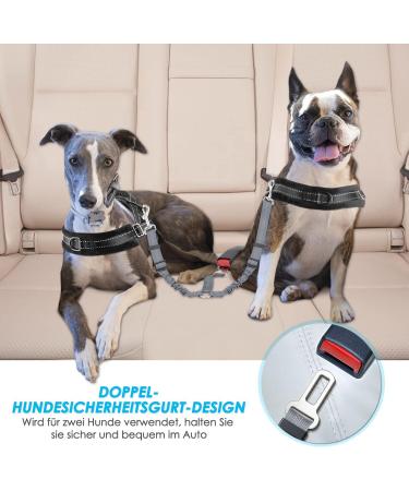 Buy Slowton 2-in-1 Stroke Belt Dog Car - Durable Adjustable Tangle-Free Elastic Seat Belt for Medium Dogs - Reflective Design for Safe Travel - Buy Online on GoSupps.com