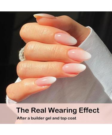  MrCuvaryas Set of 240 French press-on nails - Pink and white gradient design - Full coverage - Soft gel - Comfortable to wear (am - Buy Online on GoSupps.com