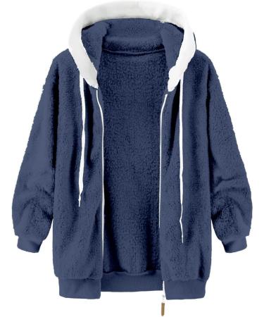 Hanxiulin Women's Oversized Plush Hoodie Jacket - Breathable Cozy Winter Fleece Coat - Buy Online on GoSupps.com