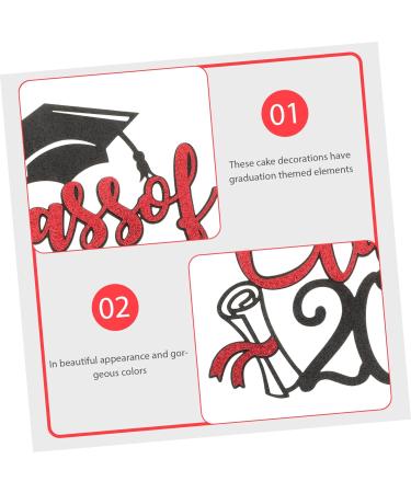 INOOMP 30 pcs class of 2023 cupcake topper graduation cupcake topper 2023 graduation season plug-in Paper paper cup cake supplies grad party decoration cake class of 2023 cake decors - Buy Online on GoSupps.com