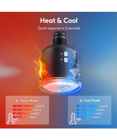 arboleaf Thermacool Massage Gun Deep Tissue with Heat and Cold Head FSA HSA Eligible Items Full-Metal Electric Portable Hand Held Massager Gun for Back Body Sore Muscles - Gray With Heat and Cold Head - Buy Online on GoSupps.com