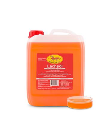 Horse-Direkt salmon oil for dogs cats and horses pure fish oil barf oil without additives rich in omega-3 6- and 9 fatty acids natural individual feed 5l canister