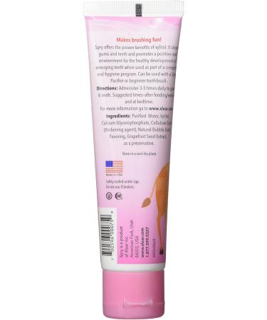 Spry Xylitol Baby Toothpaste - Natural Fluoride-Free Kids Toothpaste Bubble Gum Flavor 3-Pack (2 Fl Oz Each) - Perfect for Toddlers 3 Months & Up - Buy Online on GoSupps.com