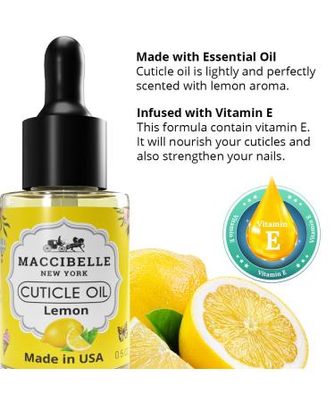 Maccibelle Lemon Cuticle Oil 0.5 oz - Heal Dry Cracked Cuticles - 0.5 Fl Oz - Buy Online on GoSupps.com