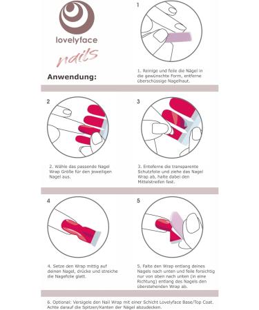 Lovelyface Cherry Blossom Nail Wraps - 16 Non-Toxic Self-Adhesive Foils | Exclusive Patterned Nail Art for Long-Lasting Manicure - Buy Online on GoSupps.com