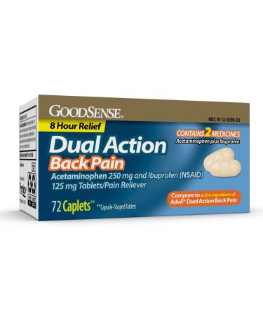 GoodSense Dual Action Acetaminophen and Ibuprofen (NSAID) Tablets 250 mg/125 mg Back Pain 72 Count