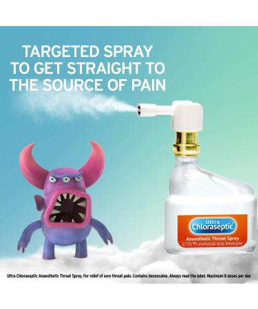 Ultra Chloraseptic Throat Spray 15ml Honey & Lemon - Fast Relief for Sore Throat - Buy Online on GoSupps.com