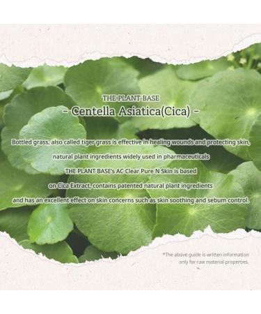 Buy The Plant Base AC Clear Pure N CICA Toner 180ml - Korean Skincare for Acne Care with 90% Centella Asiatica | Soothing Plant Extracts - Buy Online on GoSupps.com