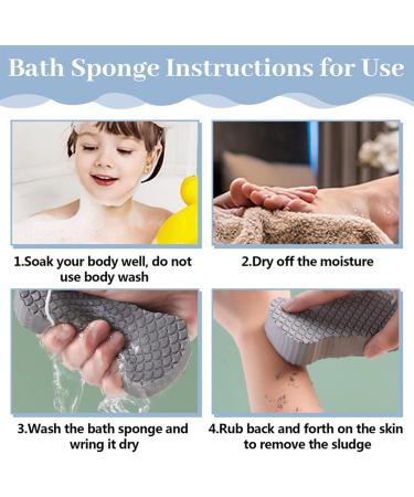 Buy Laokai 4-Piece Ultra-Soft Peeling Sponge Set - Ideal for All Ages | Gentle Shower Exfoliation - Buy Online on GoSupps.com