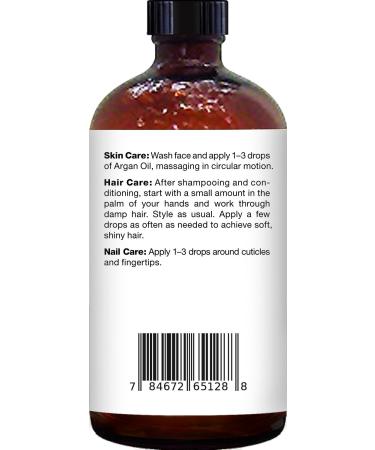 MAJESTIC PURE Moroccan Argan Oil - 100% Pure & Natural for Hair, Face, Nails, Beard & Cuticles - 4 Fl Oz - Men and Women - Buy Online on GoSupps.com