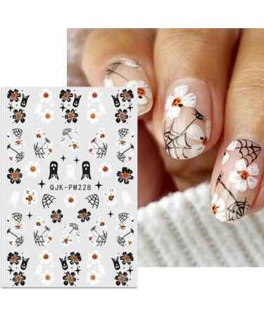 JMEOWIO 9 Sheets Halloween Nail Art Stickers Decals Self-Adhesive Pink Cute Ghost Nail Supplies Nail Art Design Decoration Accessories - Buy Online on GoSupps.com