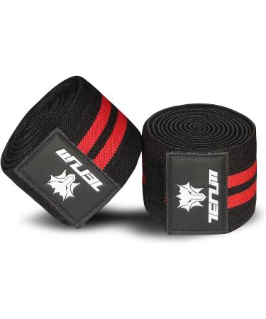 TENUM Knee Wraps 78 Pair for Squatting - Weight Lifting Bandage Straps for Powerlifting Gym - Men and Women - Buy Online on GoSupps.com