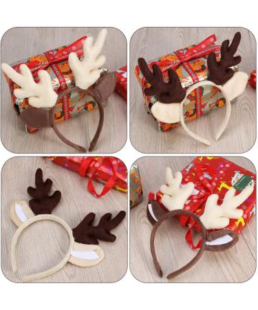 2 Pack Reindeer Antler Headband for Kids - Christmas Antlers Gift | Milk White - Perfect for Christmas & Thanksgiving - Buy Online on GoSupps.com