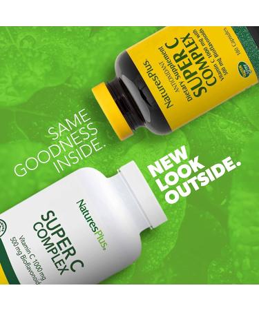 Nature's Plus Super C Complex - 180 Vegetarian Capsules for Immune Support - Buy Online on GoSupps.com