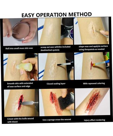  DECOMELODY 2 Pieces Makeup Wax Knife Molding Scar Wax Fake Scar Wax Face Wax Fake Wound Scar Kit Wound Scar Wax Body Paint Scar Wax Paint Eyelash Boxes Packaging - Buy Online on GoSupps.com
