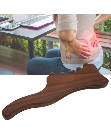 Natural Beech Wooden Gua Sha Stick - 5 Massage Points for Neck Back & Shoulder Relief - Buy Online on GoSupps.com