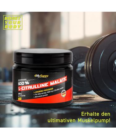My Supps L-Citrulline Malate Powder 250g | Vegan & Highly Dosed | 4000mg + Vitamin B6 | Premium Amino Acid Supplement Made in Germany - Buy Online on GoSupps.com