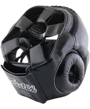Fairtex HG3 Black Head Guard - Premium MMA Muay Thai Head Protection | Thai Boxing XL - Buy Online on GoSupps.com