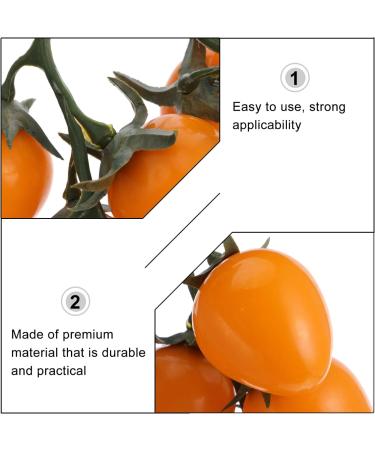 HOMSFOU 2pcs Simulated Fruit Artificial Cherry Tomatoes Model Miniature Dollhouse Accessories Home Decoration Home Plant Decor Kitchen Decoration Fruit Prop Plastic Fake Fruit Sculpture Yellowx2pcs 12X20CMx2pcs - Buy Online on GoSupps.com