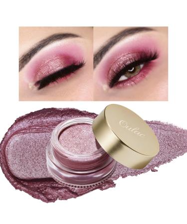 Oulac Metallic Rose Golden Cream Eyeshadow for Women with Moisturizing Smooth Formula. Highly Pigmented Metallic Shimmer Glitter Eye Makeup.Waterproof  Large Capacity 0.42 oz.(12) Lustering (12)