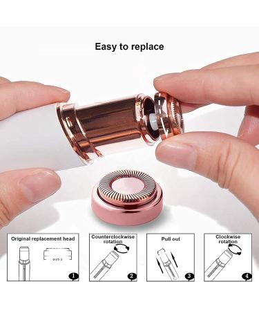 Finishing Touch Flawless Facial Hair Removal Tool Replacement Heads - 4PCS Shaver Head + Velvet Bag & Brush - Compatible for Women - Buy Online on GoSupps.com
