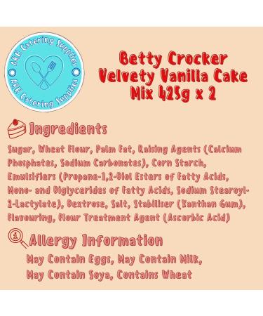 Betty Crocker Velvety Vanilla Cakes Mix 425g - Buy Online on GoSupps.com
