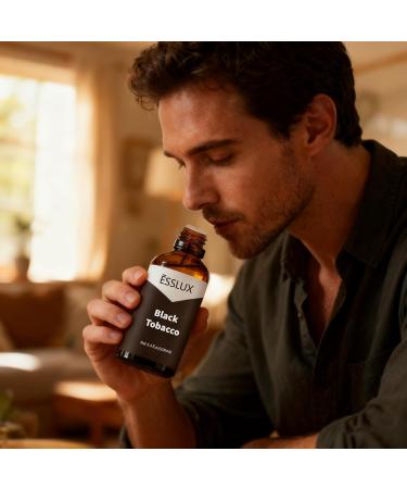 Black Tobacco Fragrance Oil ESSLUX 100ml 3.3 oz Large Single Scented Oils Aromatherapy Essential Oils for Home for Diffuser Massage Soap Candle Making Scents - Buy Online on GoSupps.com