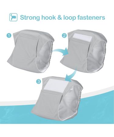 Avont Male Reusable Dog Diapers - 3 Pack Washable Belly Bands for Incontinence - Eco-Friendly Sizes XXL (71-94cm) - Black/Brown/Gray - Buy Online on GoSupps.com