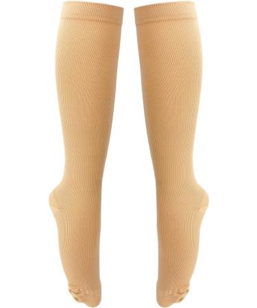 Zerodis Women's Compression Stockings with Zipper - 15-20 mmHg Support for Varicose Veins (XXL) | Promotes Blood Circulation - Buy Online on GoSupps.com