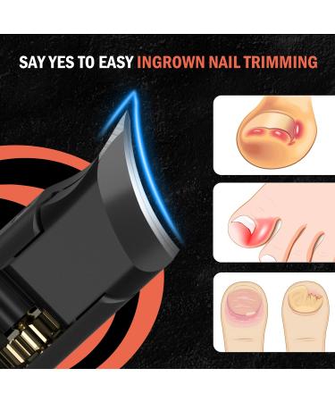 BEZOX Ingrown Nail Clipper for Thick Nails - Professional Stainless Steel Toenail Clippers with Glass Nail File and Case - Buy Online on GoSupps.com