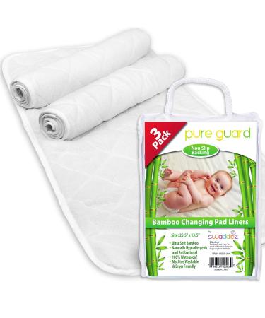 Changing Pad Liners 3 Pack - Waterproof Changing Pads Liners - Extra Large 27" X 14" - Baby Diaper Changing Table Pad