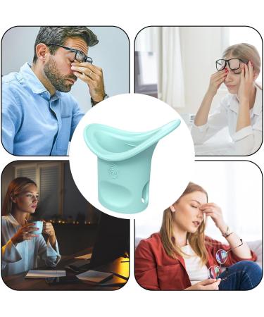Eye Wash Cups | Silicone Eye Washer Portable Cleaning Cup - Soft Eye Bath Eye Cleaner Cup with Scale for Eye Washing Refresh and Clean Tired Eyes Skoulazeo Blue - Buy Online on GoSupps.com