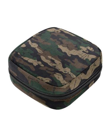 Green Camouflage Pattern Sanitary Napkin Storage Bag Menstrual Pad Bag Portable Menstrual Period Sanitary Pouch Zipper Tampons Collect Bags for Teen Girls Women Ladies Color 4