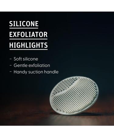 Fort Skincare - Silicone Exfoliator - Cleanse & Exfoliate Your Skin with Ease - Gentle Brush with Suction Handle - Body Scrubber for Men - Made from Soft Silicone - Ideal for Travelling - Buy Online on GoSupps.com