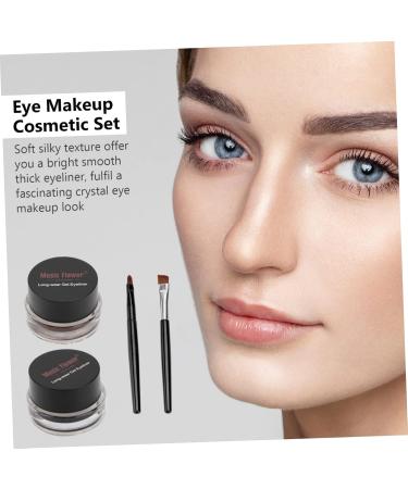 KALLORY 2pcs Black Waterproof Eyeliner Smudge Proof Eyeliner Eye Shadow Cream Eyeshadow Gel Water Proof 1 count (Pack of 1) As Shown - Buy Online on GoSupps.com