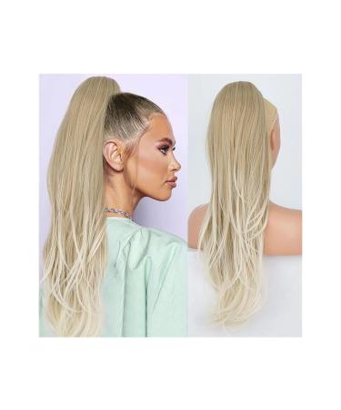 Ponytail Extension Drawstring Ponytail Extension 26 Inch Long Wave Pony Tails Hair Extensions for Women Synthetic Fake Ponytails Natural Looking Ponytail Hairpieces Ponytail Hairpiece for Women (Co 26inches 002
