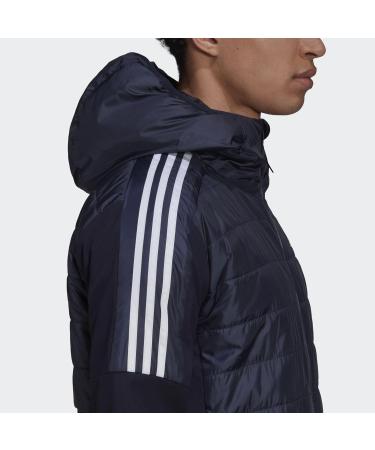 Buy Adidas Adult Essentials Insulated Hooded Hybrid Jacket - Midweight XL in Legend Ink | International Shipping Available! - Buy Online on GoSupps.com