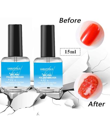 Gel Nail Polish Remover Kit Nail Polish Remover with Cuticle Pusher & Nail Polish Scraper in 3-5 Minutes Easily & Quickly Remove Acrylic Nail Polish in 3-5 Minutes Don't Hurt Your Nails 2x 15ml gel remover kit - Buy Online on GoSupps.com