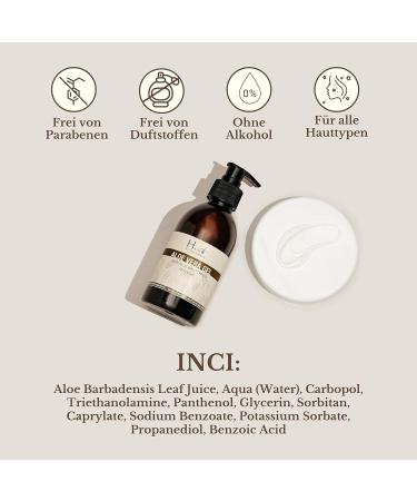 Buy Hairfluencer Bio Aloe Vera Gel - 250ml Natural Moisturizing Gel for Skin & Hair | Paraben & Alcohol Free - Buy Online on GoSupps.com