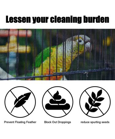 Adjustable Bird Cage Cover Seed Feather Catcher for Parakeet Macaw - 2 Pack - Buy Online on GoSupps.com