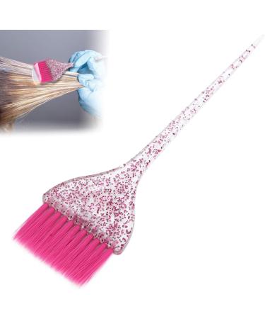 Glitter Handle Hair Dye Brush Hair Coloring Tool with Long Handle Material Pearly Lustre Handle for Beauty Salon and Hair Salon (Pink) - Buy Online on GoSupps.com