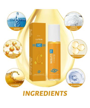 Lutein Eye Essence Oil 2PC VC Anti-wrinkle Eye Serum Oil RUY VC Facial Serum Rollon Smooths Fine Lines Deeply Moisturizes - Buy Online on GoSupps.com