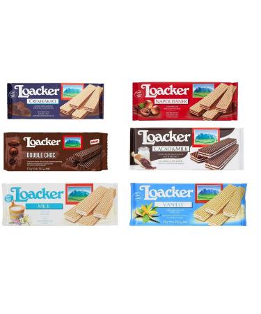 Loacker Loacker Wafer Biscuits Snack Biscuits 100% Italian Waffles Trial Pack (6 x 175g)
